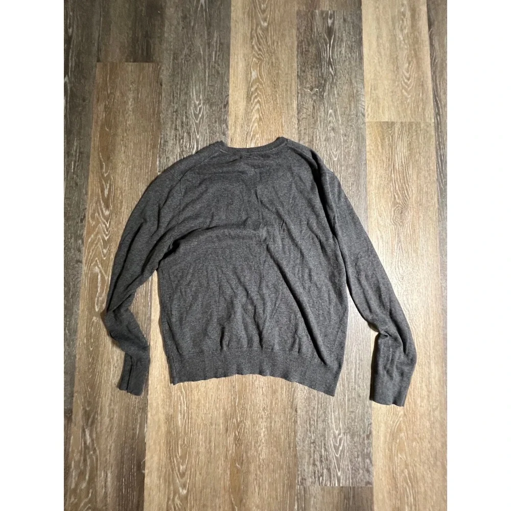 Banana Republic V-Neck‎ Sweater Mens S Grey Excellent Premium Luxe Yarn Pullover
